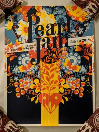Pearl Jam Prague 2018 Matt Taylor Concert Poster Print Show Edition Vedder