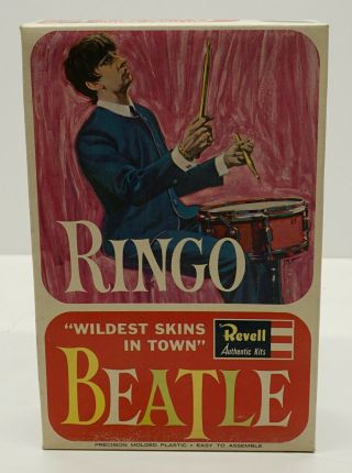 RARE VINTAGE 1964 REVELL The Beatles Ringo Starr Figure W/BOX & BUILT 2