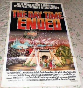 The Day Time Ended Movie Poster 27 X 41 Folded Sci - Fi Art