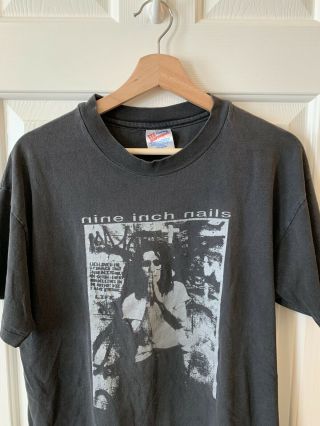 1990s Nine Inch Nails Trent Reznor Tee Shirt Rock N Roll Vintage Sz L Fits M