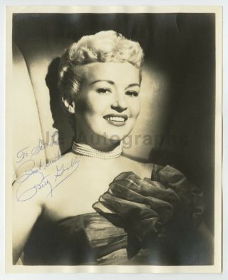 Betty Grable - Iconic American Hollywood Actress - Signed 8x10 Photograph