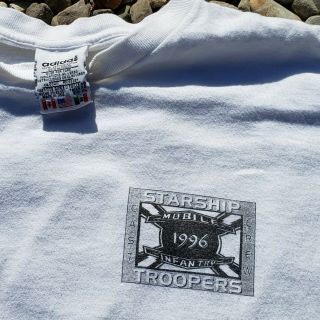 Vintage Shirt Adidas Cast And Crew Movie Starship Troopers Vtg 1996