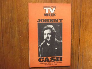 May 4,  1980 Lancaster Pa Tv Week Magazin (johnny Cash/michael Hordern/jim Weston)