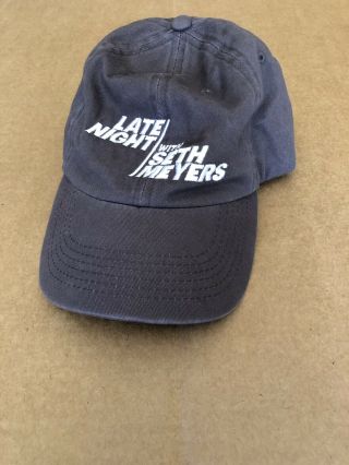 Late Night With Seth Meyers Gray Baseball Cap Adjustable,  One Size,  W Tags