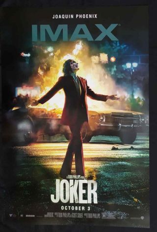 Joker Imax 2019 Ds Double Sided Movie Poster Intl 27x40 Joaquin Phoenix