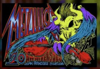Metallica San Francisco Symphony S&m2 Poster Squindo 09/06 08/19 Chase S&m 2 Led