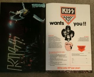 KISS - 1976 KISS On Tour Concert Program w/ The KISS Army Iron On - Aucoin 4
