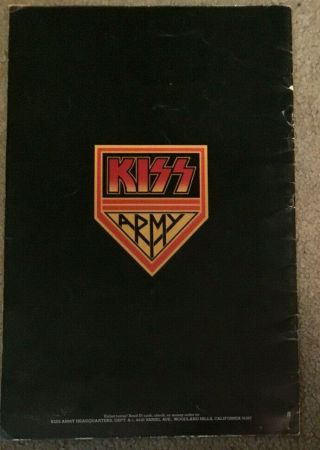 KISS - 1976 KISS On Tour Concert Program w/ The KISS Army Iron On - Aucoin 5