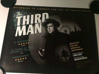 The Third Man 70th Anniversary Uk Quad Cinema Poster