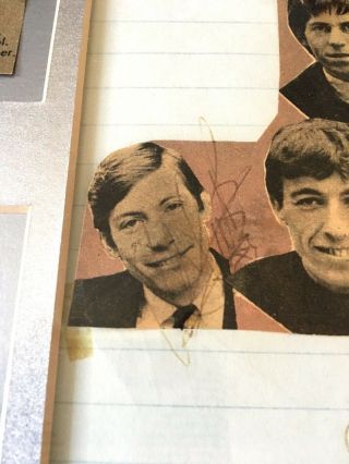 1963 - 1964 ROLLING STONES SCRAPBOOK CLIPPINGS FRAMED SIGNED BY WATTS AND JONES 5