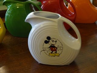 Fiesta Ware Disney Mickey Mouse Disc Pitcher Limited Edition 2088