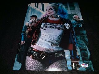 Margot Robbie Harley Quinn Suicide Squad Signed 11x14 Photo Psa Jsa Birds Prey