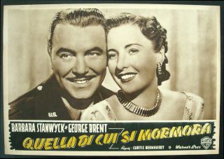 My Reputation Orignal Movie Poster Stanwyck,  Brent,  Bernhardt Italian Release