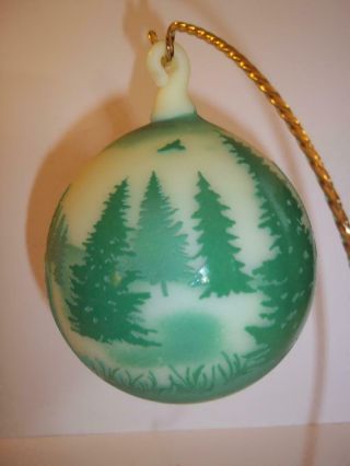 Kelsey Murphy Bomkamp Pilgrim Cameo Glass Burmese & Green Moose Ornament 4