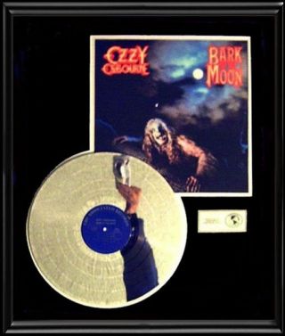 Ozzy Osbourne Bark At The Moon Rare Gold Record Platinum Disc Lp Album