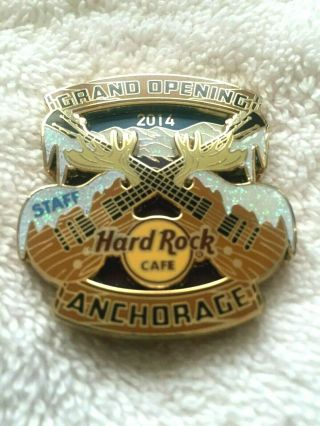 Hard Rock Cafe Anchorage 2014 Grand Opening Staff Pin - Le 200 - Rare Staff Pin