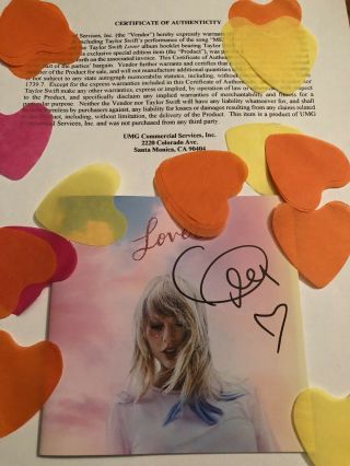 Taylor Swift Signed Lover Cd Booklet Rare Autograph With
