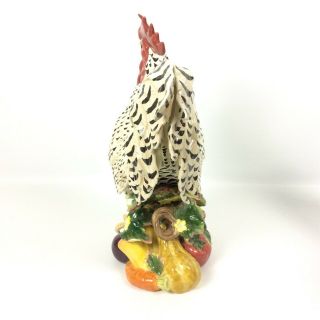 Fitz & Floyd Gardening Gourmet Rooster Figurine 85838 Ceramic Centerpiece 1999 3