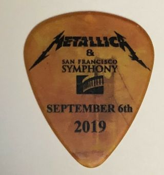 Metallica 2019 S&m 2 Symphony Guitar Pick Symphony 09/06/19 San Francisco