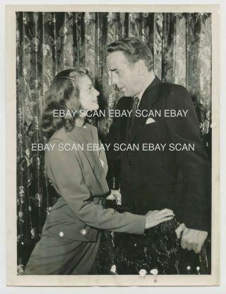 Lauren Bacall Humphrey Bogart Announce Engagement Vintage Photo 1945