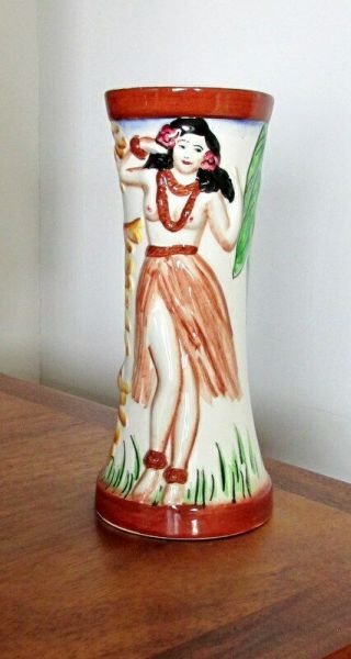 Vintage Trader Vics Mai Tai Hula Girl Tiki Glass