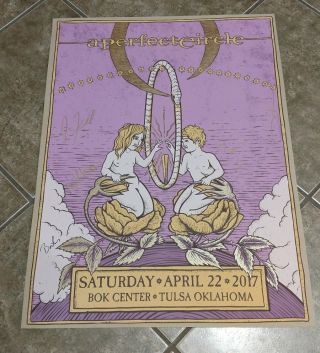 Autographed A Perfect Circle Poster 4/22/17 Tulsa,  Ok Bok Center Signed
