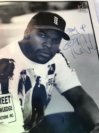Ice Cube Autographed St.  Ides Vintage Poster 1990 