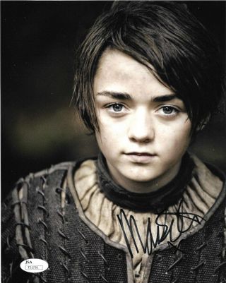 Maisie Williams Game Of Thrones Autographed Signed 8x10 Photo Jsa 12
