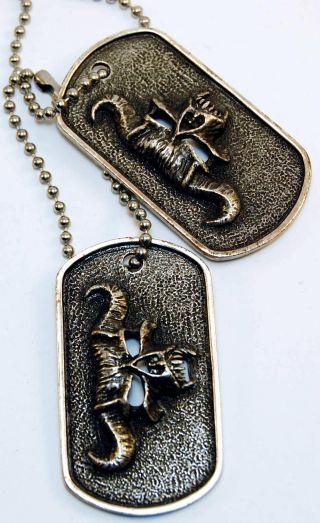 Vintage Dog Tags Danzig Cow Skull Old Stock - Rare - Necklace 2002