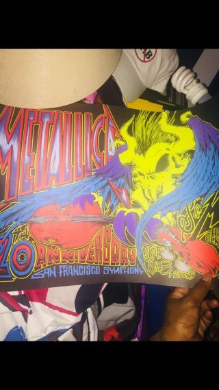 Metallica S&m2 San Francisco Show Edition Concert Poster By Squindo Rare Print