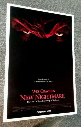 Wes Craven Nightmare Rolled D/s Rare 27x41 Movie Poster Nightmare Elm Street