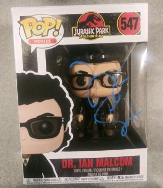 Jeff Goldblum Jurassic Park Dr Malcom Signed Autographed Funko Pop 547 Psa