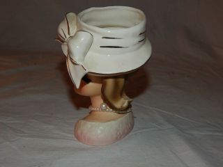 Enesco Rare Hat Lady Head Vase Minty with label 2