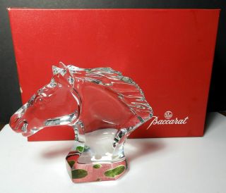 Baccarat Crystal Cheval Horse Head Bust/figurine,  Mint/box