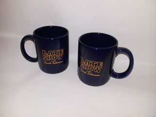 Set Of Two The Late Show With David Letterman Ceramic Mugs