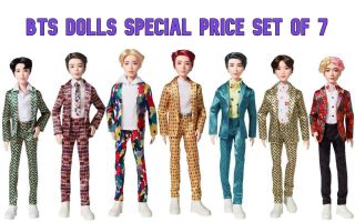 BTS Bangtan Boys Mattel Fashion Dolls - Collect All 7 2