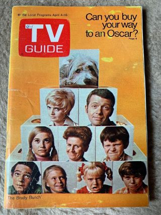 Tv Guide April 4 - 10 1970 Brady Bunch Chicago Edition