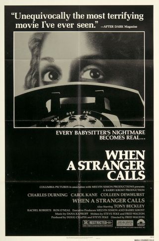 When A Stranger Calls 1979 27x41 Orig Movie Poster Fff - 06346 Near Horror