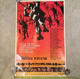 A Bridge Too Far Movie Poster Vintage 1977 35 X 23 Rolled Wwii War Film