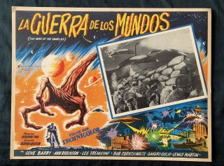 The War Of The Worlds Spaceships Lobby Card N Mexican