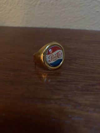 Vintage Pepsi Metal Adjustable Ring 1960s Premium
