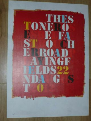 The Stone Roses - Belfast Lithograph Poster 22 - 8 - 2012 Very Rare Numbered 24/40