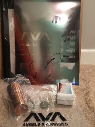 Angels And Airwaves Vip Merch Bundle Tour Poster Signed Coffee Mug Blink - 182