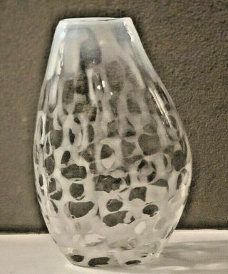 1960s Mcm Venini White Occhi Vase Attributed To Tobia Scarpa Murano Italy
