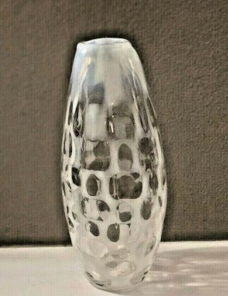 1960s MCM Venini White Occhi Vase Attributed to Tobia Scarpa Murano Italy 2