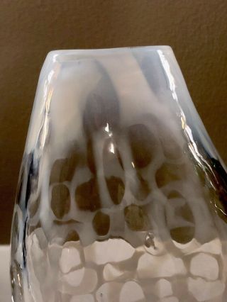 1960s MCM Venini White Occhi Vase Attributed to Tobia Scarpa Murano Italy 5