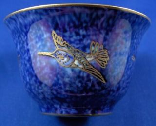 Antique Wedgwood English Luster Porcelain Small Tea Bowl England Orange & Gold