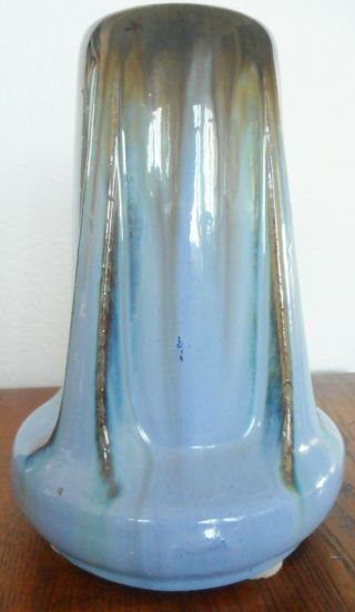 Fulper Art Pottery " Buttress " Vase Arts & Crafts Blue & Brown Hues Antique