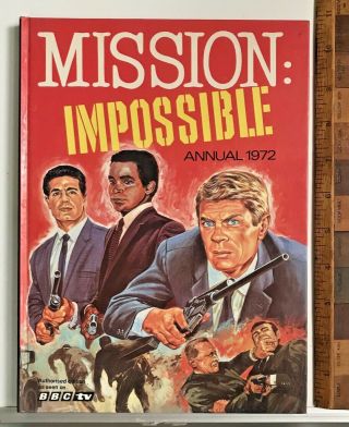 Vintage 1972 Mission Impossible Bbc Tv Series Comic Book Annual Hb Uk Exc