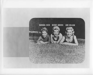 How To Marry A Millionaire Photo Barbara Eden/lori Nelson/merry Anders Orig B/w